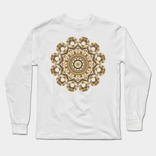 Lace of Gold Kaleidoscope Pattern Long Sleeve T-Shirt